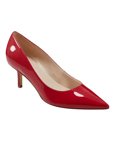 Marc Fisher Women's Alola Slip-on Pointy Toe Dress Pumps In Medium Red