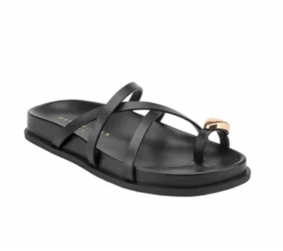 Marc Fisher Women's Braidey Strappy Flat Sandal In Black