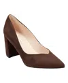 Marc Fisher Women's Caitlin Slip-on Block Heel Pumps In Brown
