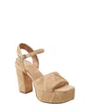Marc Fisher Women's Calyn Platform Sandal In Natural Raffia In Neutral