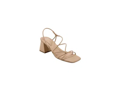 Marc Fisher Women's Calynda Block Heel Sandal In Light Natural In Brown