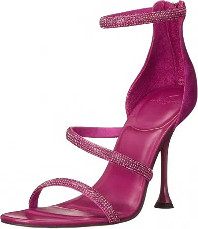 Marc Fisher Women Carita Ankle Heeled Sandals In Fuchsia In Pink