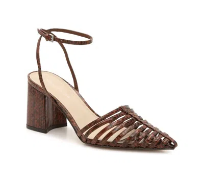 Marc Fisher Women's Carmela 2 Heeled Sandal In Brown Snakeskin
