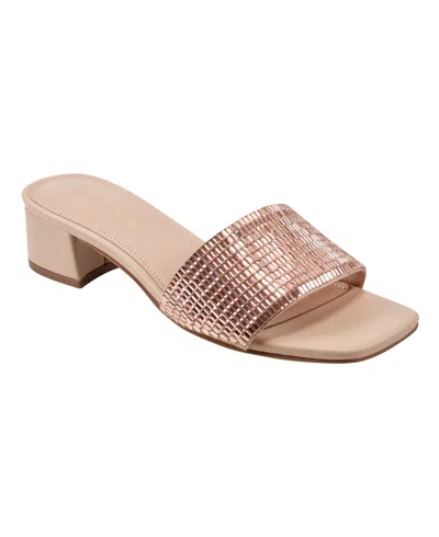Marc Fisher Women's Casaly Slip-on Embellished Dress Sandals In Light Natural
