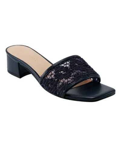 Marc Fisher Women's Cello Block Heel Dress Sandals In Dark Blue