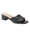 Marc Fisher Women's Coven Woven Slip-on Block Heel Sandals In Black