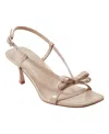 Marc Fisher Women's Danzy Bow Square Toe Dress Sandals In Brown