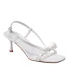 Marc Fisher Women's Danzy Bow Square Toe Dress Sandals In White