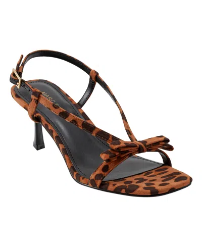 Marc Fisher Women's Danzy Bow Square Toe Dress Sandals In Leopard