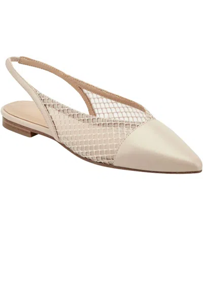 Marc Fisher Women's Davin Slingback Flat Sandal In Light Natural In Neutral