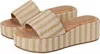 Marc Fisher Women's Daylin Wedge Sandal In Light Natural Stripe In Multi
