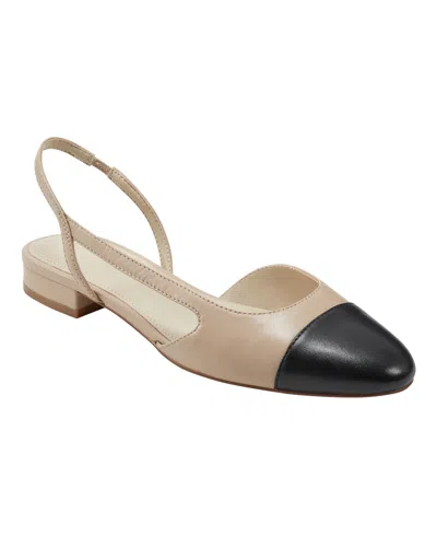 Marc Fisher Women's Jodi Slip-on Dress Pointy Toe Ballet Flats In Light Natural