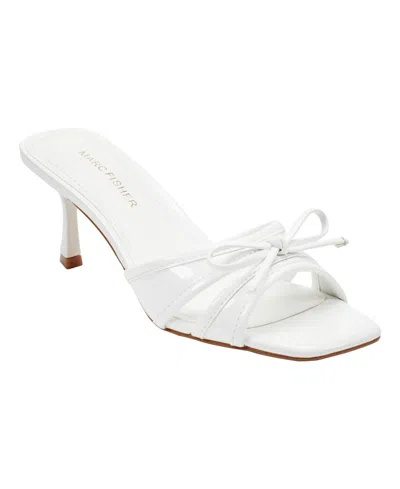 Marc Fisher Women's Delphy Slip-on Sandals In White