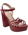 Marc Fisher Women's Dessa Open Toe Dress Sandals In Dark Red