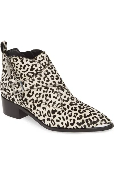 Marc Fisher Women's Elizabeth Sulcer Yanila Animal Print Calf Hair Ankle Boots In Multicolor In Black