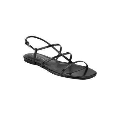 Marc Fisher Women's Elysha Strappy Flat Sandals In Black