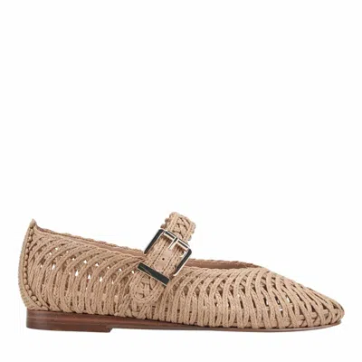 Marc Fisher Women's Emillia Woven Mary Jane Flat In Light Natural In Multi