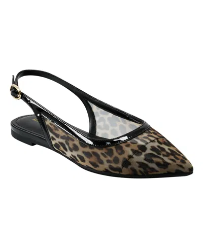 Marc Fisher Women's Erisa Slip-on Dress Flats In Leopard,black