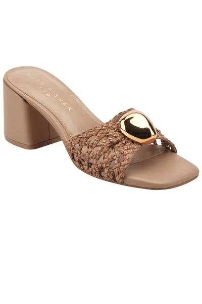 Marc Fisher Women's Farrel Woven Mule Sandal In Medium Natural In Brown