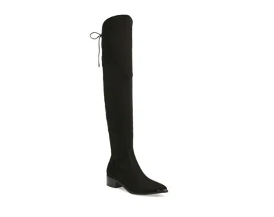 Marc Fisher Women Faux Suede Over The Knee Boots In Black In Multi