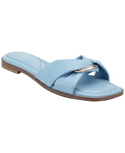 Marc Fisher Fida Sandal In Blue