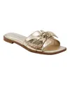 Marc Fisher Women's Finey Square Toe Slip-on Flat Sandals In Gold
