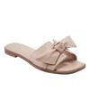 Marc Fisher Women's Finey Square Toe Slip-on Flat Sandals In Light Natural