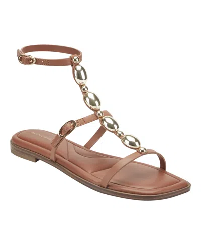 Marc Fisher Women's Folai Gladiator Flat Sandals In Brown
