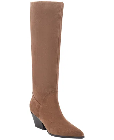 Marc Fisher Women's Gabels Tall Block Heel Boots In Brown