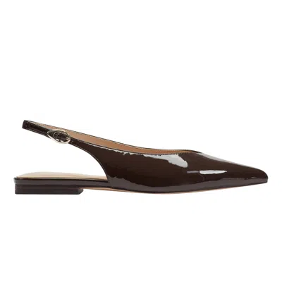 Marc Fisher Women's Gabra Leather Slingback Flat In Brown