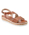 Marc Fisher Women's Gabrey Asymmetrical Strap Platform Sandals In Cognac