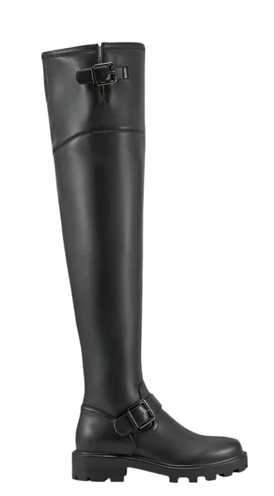 Marc Fisher Women's Ganven Lug Sole Over The Knee Boots In Black