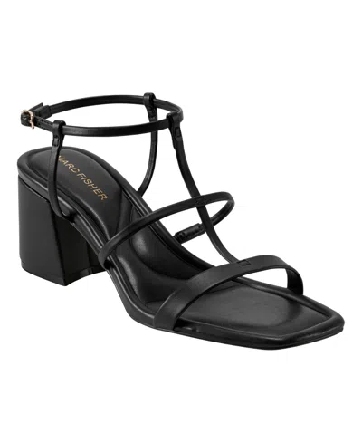 MARC FISHER WOMEN'S GELLYN CAGED BLOCK HEEL SANDALS