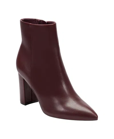 Marc Fisher Women's Glorena Block Heel Dress Booties In Red