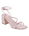 Marc Fisher Women's Gurion Square Toe Dress Sandals In Light Pink