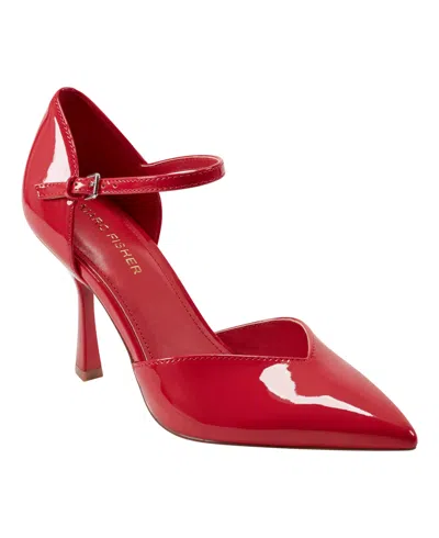 Marc Fisher Women's Haben Two-piece Tapered Heel Pumps In Red Patent