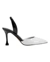 Marc Fisher Women's Hadya Pointy Toe Stiletto Slingback Pumps In White,black