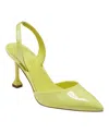Marc Fisher Hadya 2 Womens Pointed Toe Slingback Heels In Light Green Patent