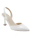 Marc Fisher Women's Hadya Pointy Toe Stiletto Slingback Pumps In White