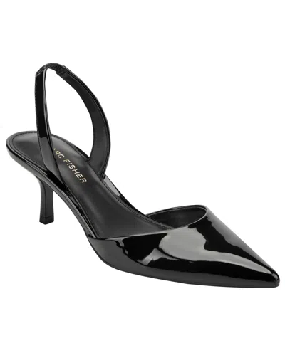 Marc Fisher Women's Iced Slingback Kitten Heel Pumps In Black