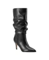 Marc Fisher Women's Idaley Stiletto Heel Pointy Toe Dress Boots In Black Patent Leather