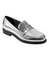 Marc Fisher Women's Ilithia Slip-on Dress Penny Loafers In Silver