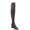 Marc Fisher Women Jayne Faux Suede Over The Knee Boots In Grey In Multi