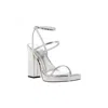 Marc Fisher Women's Katin Ankle Strap Heels In Silver In Silver