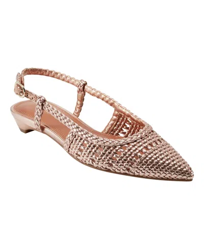 Marc Fisher Women's Kelysa Woven Slingback Flats In Light Natural