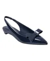 Marc Fisher Kerrey Womens Patent Pointed Toe Slingbacks In Navy Patent