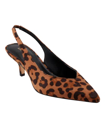 Marc Fisher Women's Labela Slingback Kitten Heel Pumps In Leopard