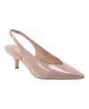 Marc Fisher Women's Labela Slingback Kitten Heel Pumps In Light Natural Patent