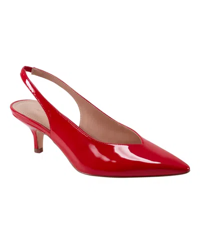 Marc Fisher Women's Labela Slingback Kitten Heel Pumps In Red Patent