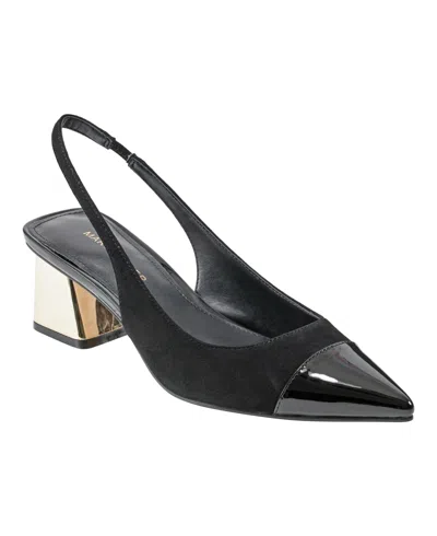 Marc Fisher Women's Laglie Pointy Toe Dress Slingback Pumps In Black Multi